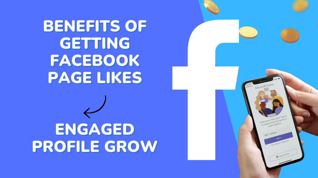 cover image of getting facebook page likes featuring facebook logo